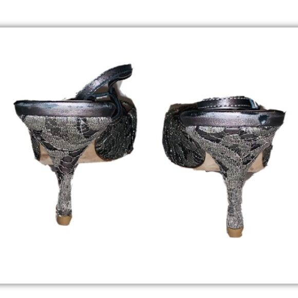 Prada Argento silver sling back size 36.5 - Picture 3 of 7